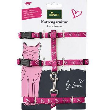 Hunter Laura Harness with Leash for Cats & Kittens (Pink)