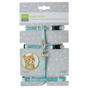 Hunter Sweet Kitty Harness with Leash for Cats & Kittens (Blue)