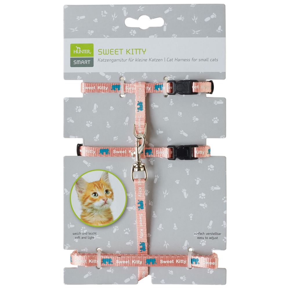 Hunter Sweet Kitty Harness with Leash for Cats & Kittens (Pink)