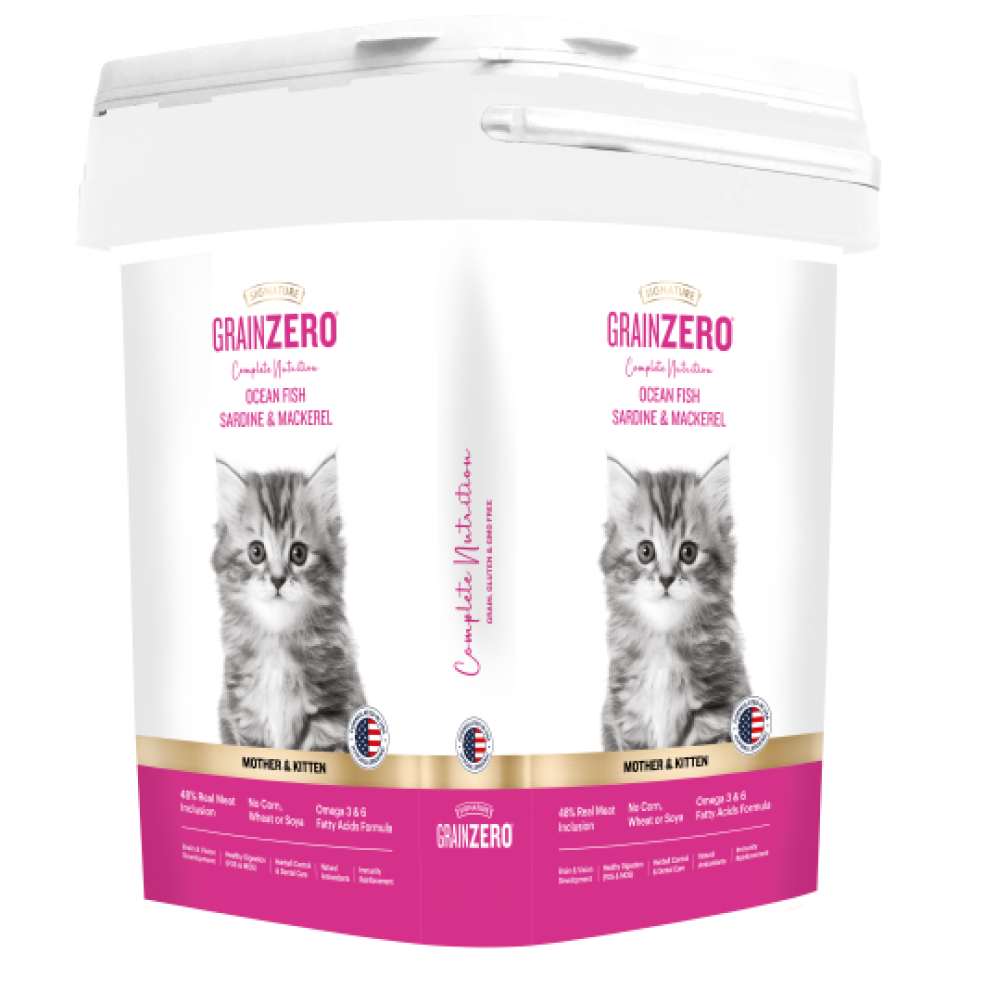 Signature Grain Zero Ocean Fish, Sardine and Mackerel Mother and Kitten Cat Dry Food