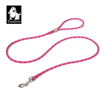 Truelove High Density Rope Webbing Leash for Dogs (Fuchsia)