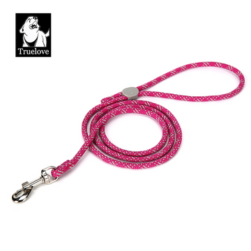 Truelove High Density Rope Webbing Leash for Dogs (Fuchsia)