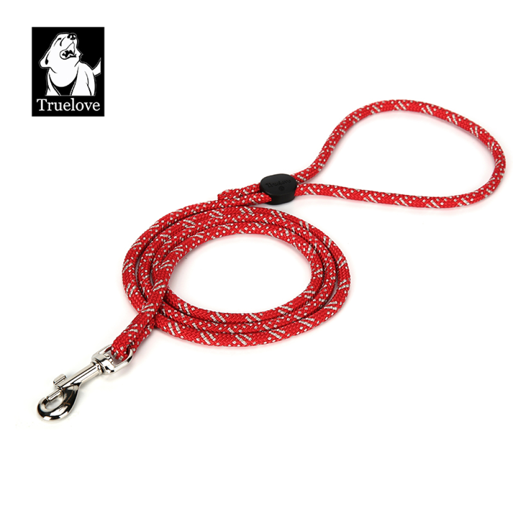 Truelove High Density Rope Webbing Leash for Dogs (Red)