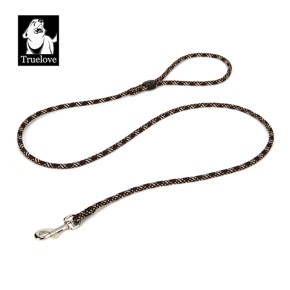 Truelove High Density Rope Webbing Leash for Dogs (Brown)