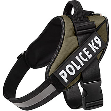 Chullbull K9 Police Buckle Harness for Dogs (Olive Green)