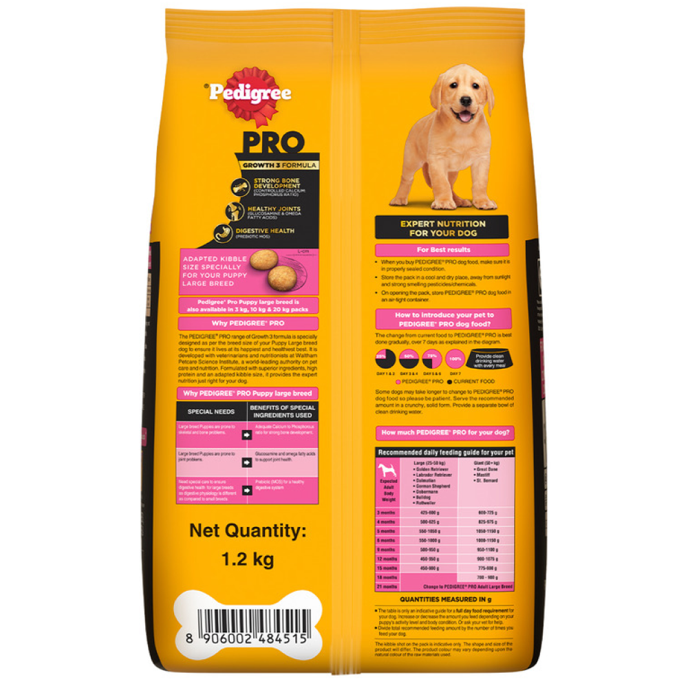 Pedigree PRO Expert Nutrition for Large Breed Puppy (3 to 18 Months) Dog Dry Food