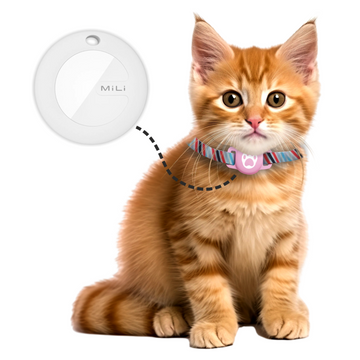 Mitag Anti Loss Device with Collar for Cats (Pink)