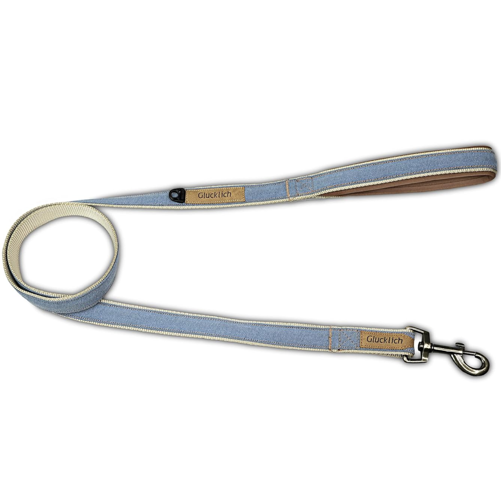 Glucklich Heavy Duty Printed Leash for Dogs (Light Blue)