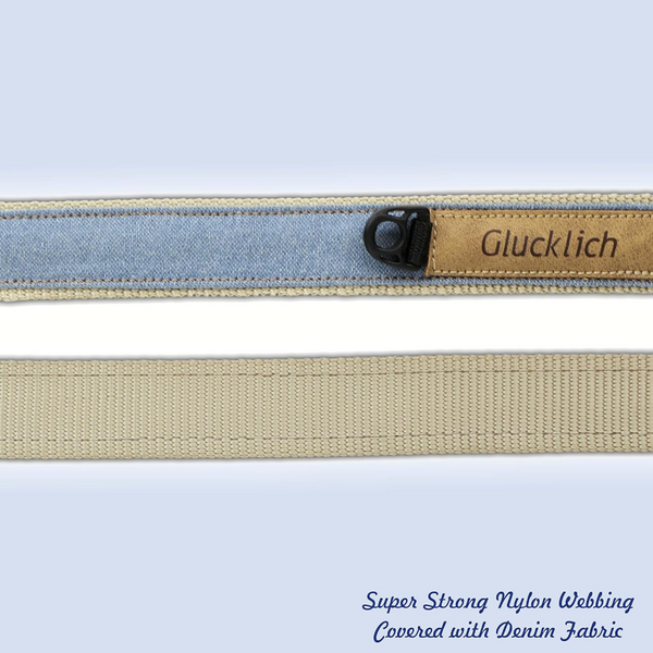 Glucklich Heavy Duty Printed Leash for Dogs (Light Blue)