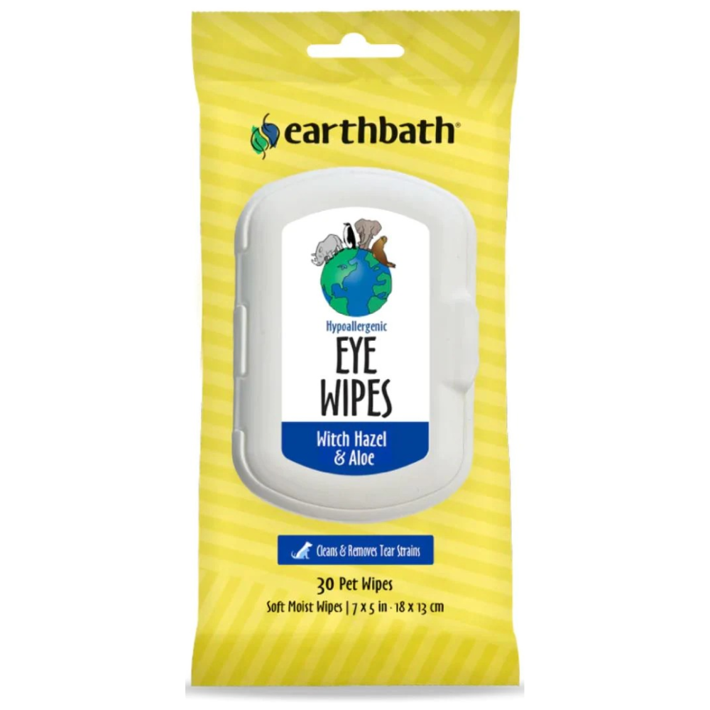 EarthBath Hypoallergenic Fragrance Free Eye Wipes for Dogs and Cats