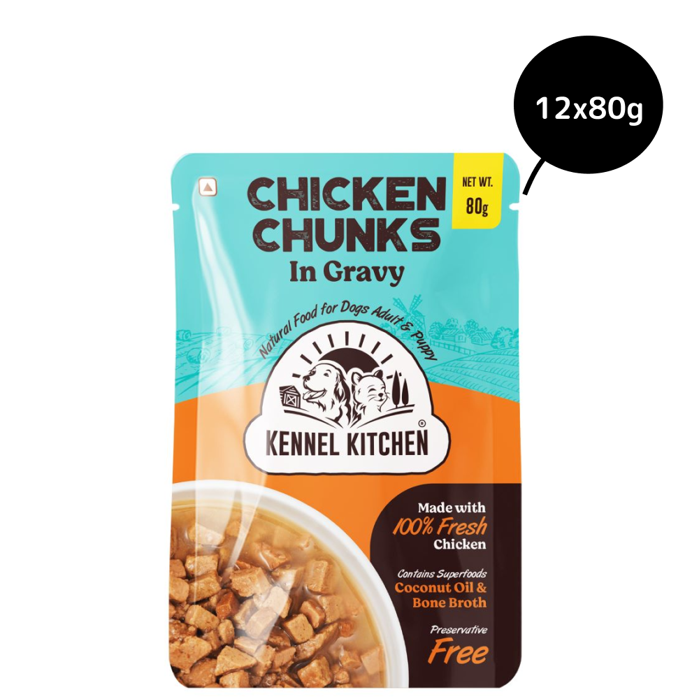 Kennel Kitchen Chicken Chunks in Gravy Puppy & Adult Dog Wet Food (All Life Stage)