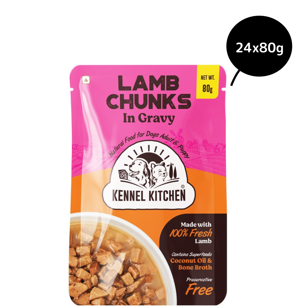 Kennel Kitchen Lamb Chunks in Gravy Puppy & Adult Dog Wet Food (All Life Stage)