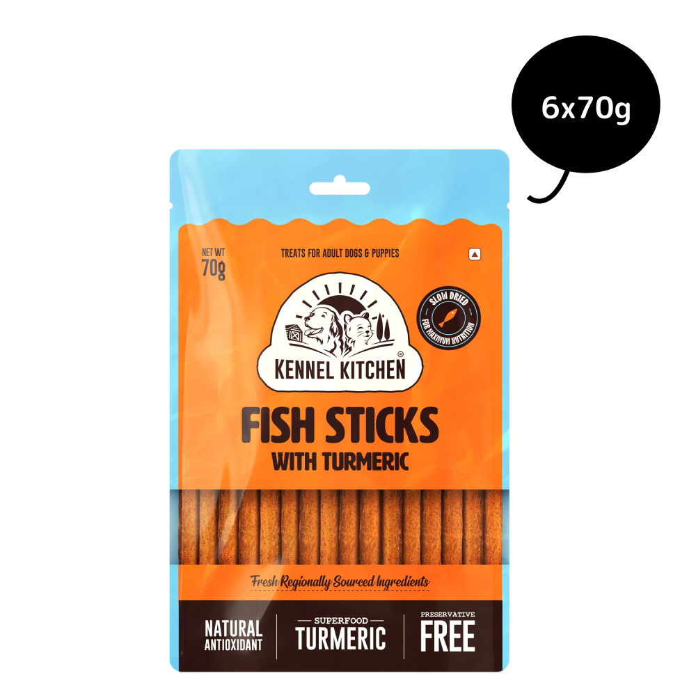 Kennel Kitchen Fish Sticks with Turmeric Dog Treats