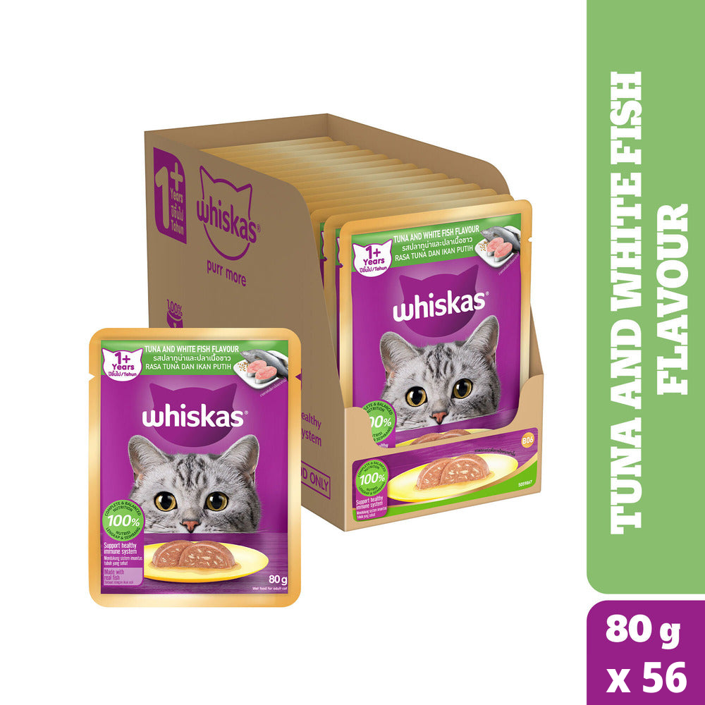 Whiskas Tuna & White Fish Adult (1+ Years) Cat Wet Food