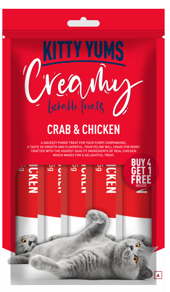 Kitty Yums Crab & Chicken Creamy Cat Treats