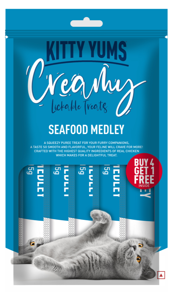 Kitty Yums Seafood Medley Creamy Cat Treat