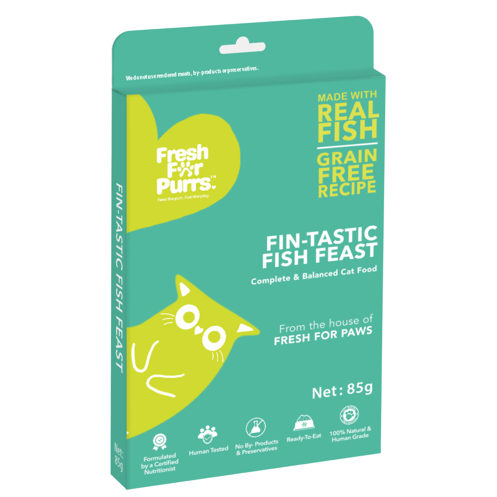 Fresh For Purrs Fin Tastic Fish Feast and Purrfect Chicken Delight Wet Cat Food Combo Cats-Fresh Food Fresh For Purrs