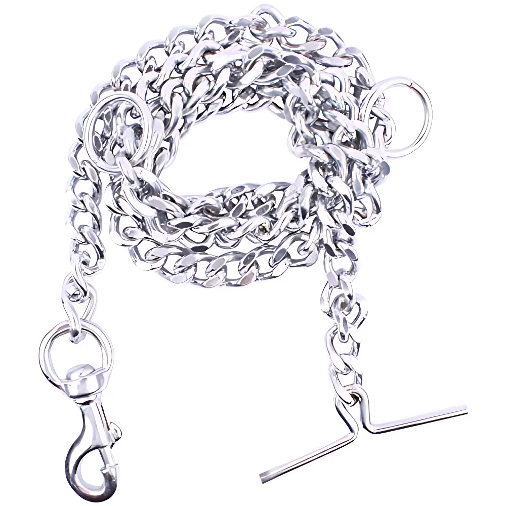 Chullbull Heavy Duty Chain Leash for Dogs (Silver) Dogs-Collar, Leashes, harnesses Chullbull Dropship XL