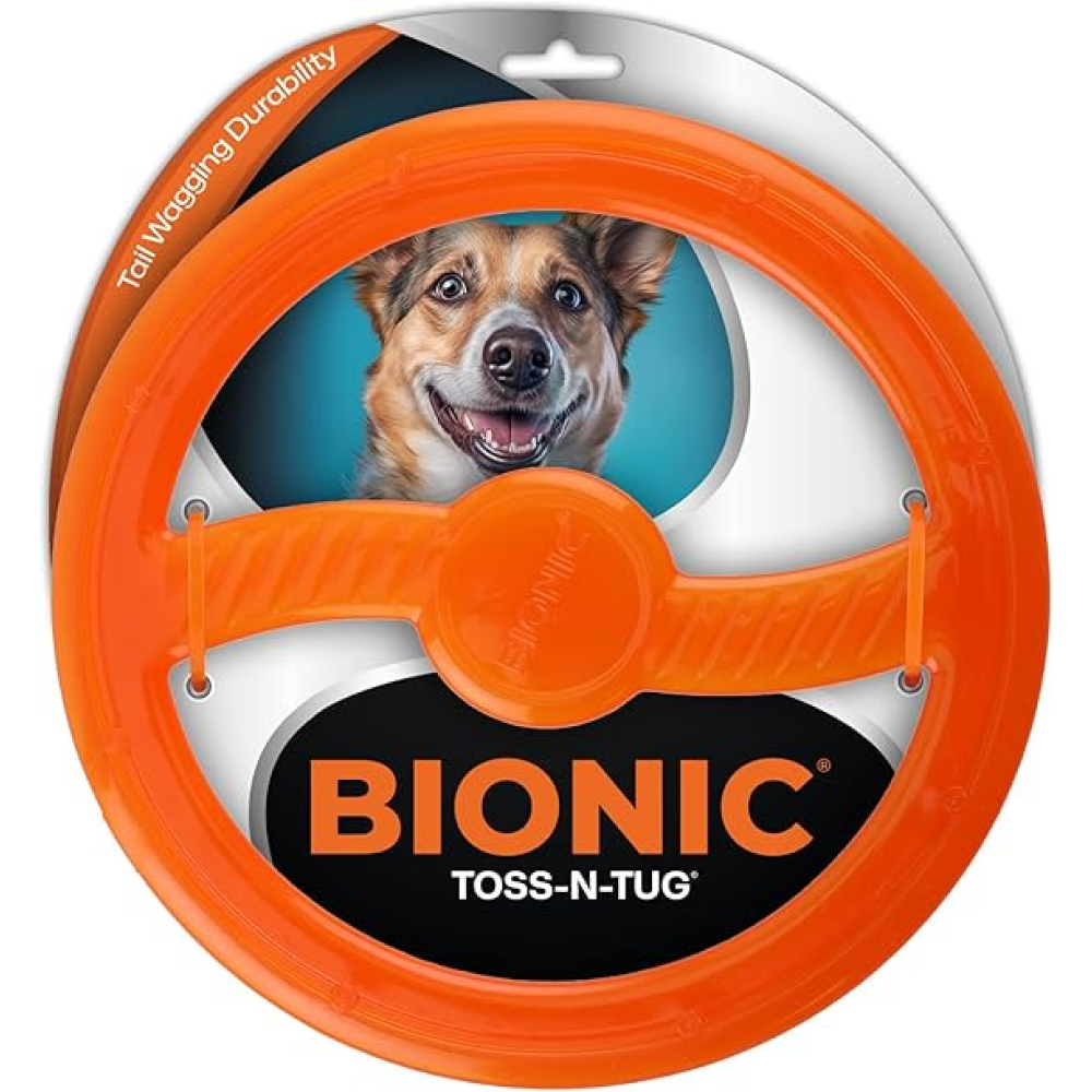 Bionic Toss N Tug Ring Toy for Dogs (Orange) Dogs-Toys Bionic