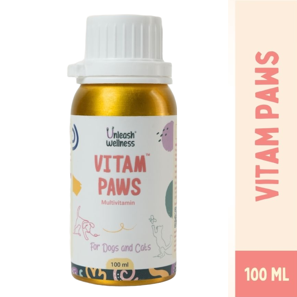 Unleash Wellness Vitam Paws Multivitamin Supplement for Dogs and Cats