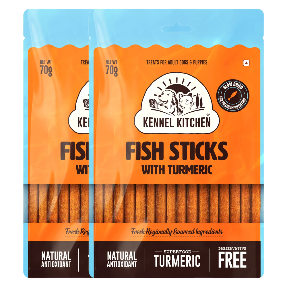 Kennel Kitchen Fish Sticks with Turmeric Dog Treats