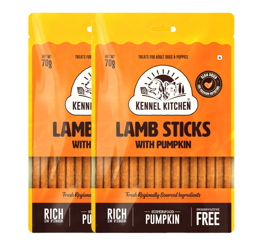 Kennel Kitchen Lamb Sticks with Pumpkin Stick Dog Treats