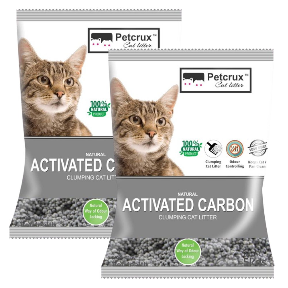 PetCrux Exclusive Scoopable Unscented Natural Activated Carbon Cat Litter Cats-Litter Petcrux