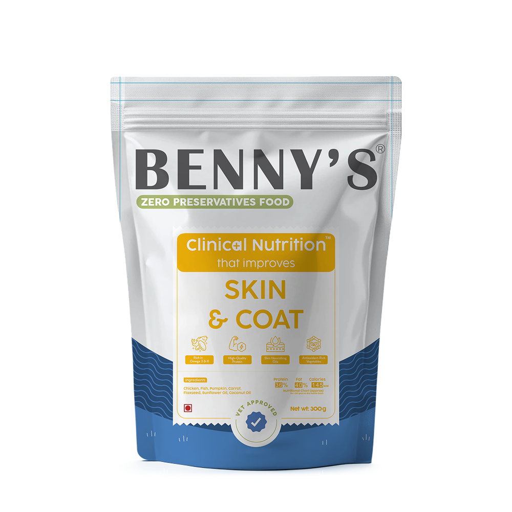 Benny's Bowl Clinical Nutrition for Healthy Skin and Coat Dog Wet Food Dogs-Fresh Food Bennys Bowl 300g
