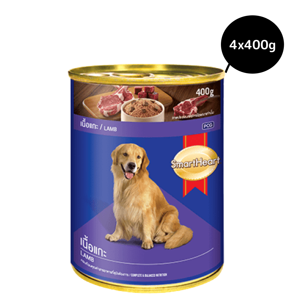 SmartHeart Lamb Adult Canned Wet Dog Food Dogs-Wet Food Smartheart 4x400g