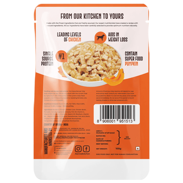 Kennel Kitchen Supreme Cuts Chicken with Pumpkin and Lamb with Pumpkin Gravy Adults & Puppy Dog Wet Food (All Lifestages) Combo