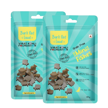 Bark Out Loud by Vivaldis Mini Fishes Grain Free & Hypoallergenic Dog Treats