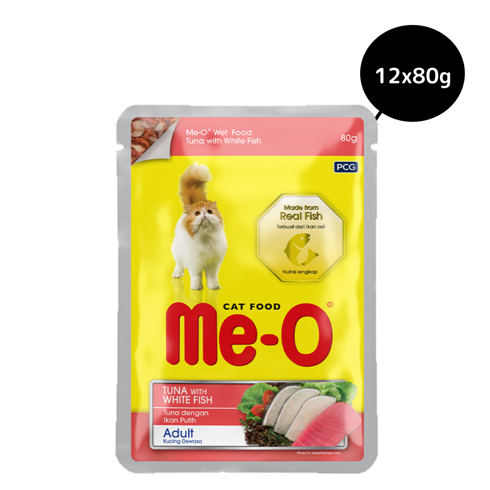 Me O Tuna & White Fish In Jelly Adult Cat Wet Food Cats-Wet Food Me O 48x80g