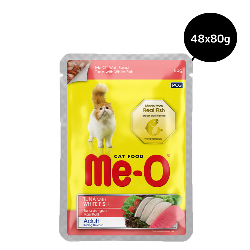 Me O Tuna & White Fish In Jelly Adult Cat Wet Food Cats-Wet Food Me O 24x80g