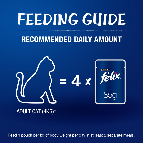 Purina Felix with Mackerel, Sardine and Salmon in Jelly Complete and Balanced Adult Cat Wet Food