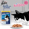 Friskies Kitten Cat Dry Food and Purina Felix Chicken with Jelly Kitten Cat Wet Food Combo Exclusive Combo Exclusive Combo