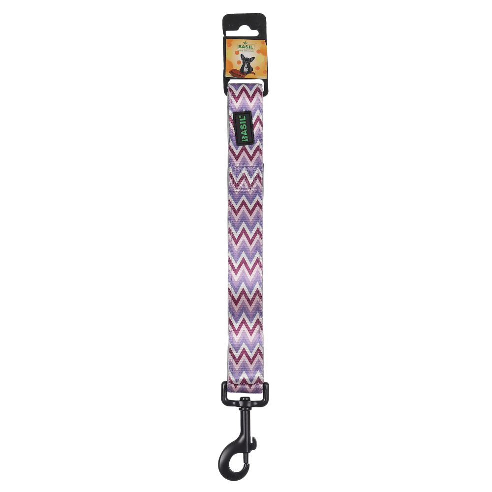 Basil Printed Adjustable Harness, Printed Leash and Nylon Padded Collar for Dogs Combo (Purple) - L