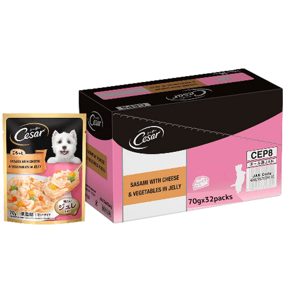 Cesar Sasami with Cheese & Vegetables in Jelly Adult Dog Wet Food