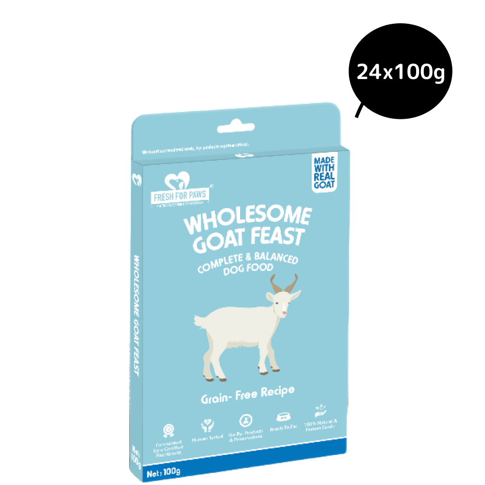 Fresh For Paws Wholesome Goat Feast Wet Food for Cats and Dogs (100g)