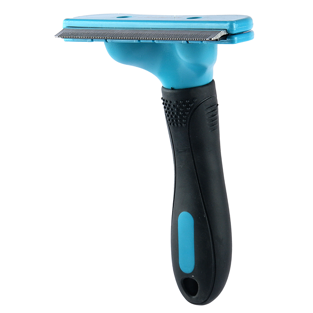 M Pets Stylus Deshedding Brush for Dogs and Cats (Blue) Both-Grooming Supplies M Pets S