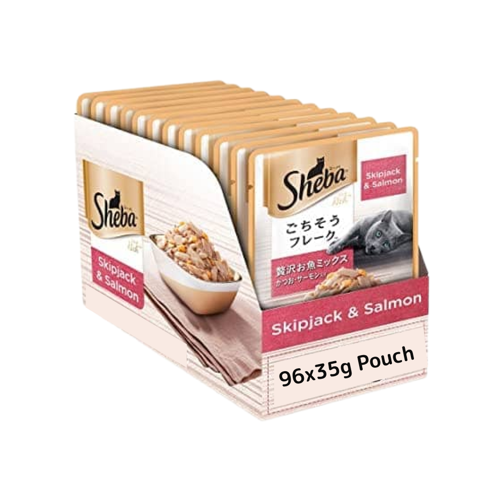 Sheba Skipjack & Salmon Fish Mix Cat Wet Food Cats-Wet Food Sheba 96x35g