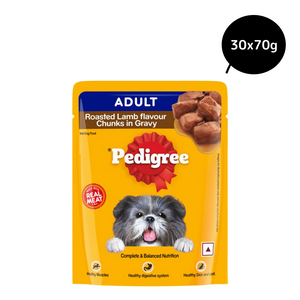 Pedigree Roasted Lamb Flavour Chunks in Gravy Adult Dog Wet Food