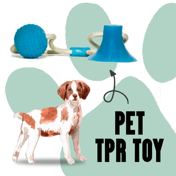 Basil Silicon Vacuum Cup with Rope & Ball Toy for Dogs and Cats | For Medium Chewers (Purple)