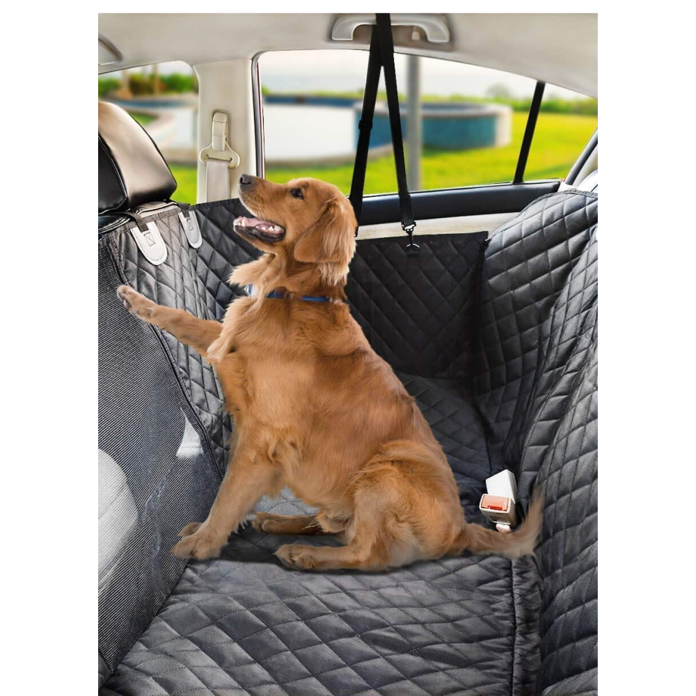 Fluffy's Kozi Pet Hatchback Car Seat Cover for Dogs and Cats (Black) Both-Bedding, Mats & Travel Supplies Fluffy's
