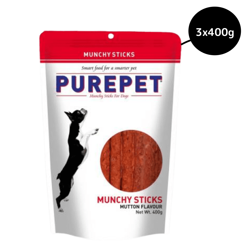 Purepet Mutton Flavour Munchy Sticks Dog Treat