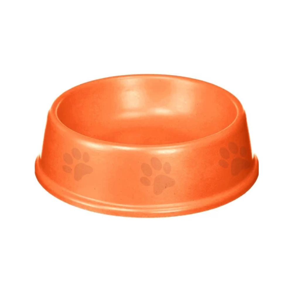 Emily Pets Single Round food bowls for Dogs and Cats (Orange)