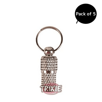 Trixie Chrome Finish Metal Dumbell Shaped Tag for Dogs and Cats (Silver)