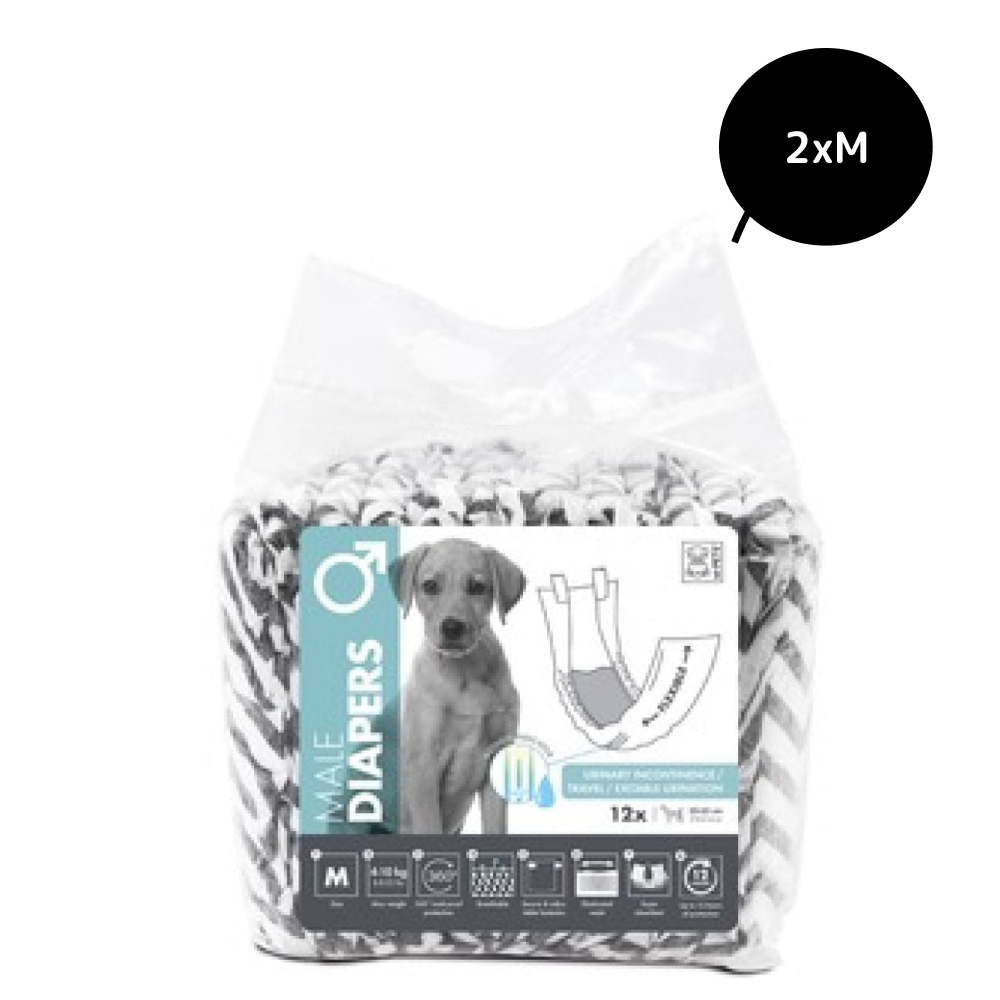 M Pets Diapers for Male Dogs (20x55cm) Dogs-Health & Wellness M Pets 2xM:24pcs