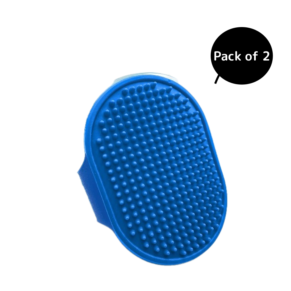 Boltz Bath and Deshedding Brush for Dogs and Cats (Blue)