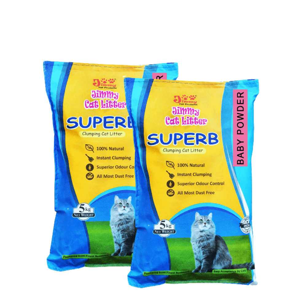 JiMMy Superb Baby Powder Scented Clumping Cat Litter