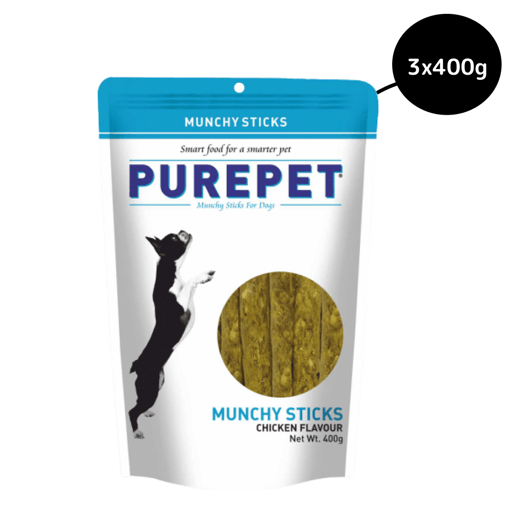 Purepet Chicken Flavor Munchy Sticks Dog Treats